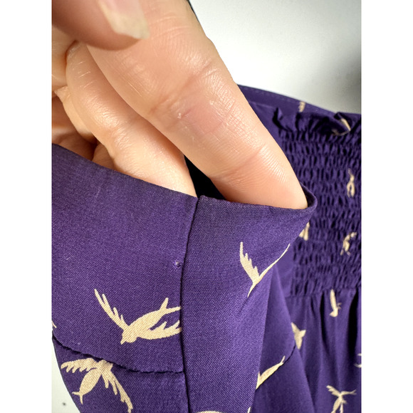 Yumi Kim Purple Silk Sweetheart Preppy Hipster Sparrow Sleeveless Mini Dress - Picture 10 of 12